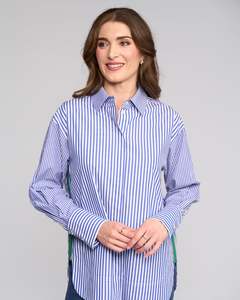 Aw26 Drop 1 Shirts: Chart Shirt - Blue Stripe