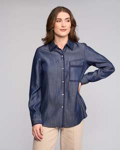Aw26 Drop 1 Shirts: Banner Shirt - Deep Blue