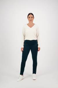 Permanent Collection Pull On Pants: Origin Cord Pull On - Peacock