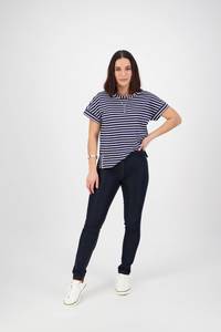 Permanent Collection Pull On Pants: Origin Pull On - Indigo Denim (Contrast Stitch)