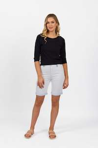 Shorts S24: 5021 Sky Blue - Slim Leg Above Knee Short with Contrast Trim