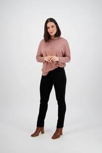 Permanent Collection Pull On Pants: Bay Cord Pull On - Black