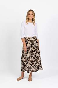 Skirts S24: 7057 Roma - Pull On Long Skirt with Elastic Back Waistband