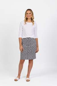 Skirts S24: 372AV Arlo - Printed Lightweight Skirt with Centre Back Vent