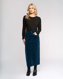 Lane Cord Skirt - Petrol