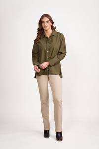 Shirt - Olive/White