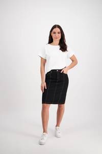 Poppy Skirt - Black Denim