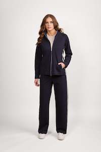 Jackets All: 2080 Ink - Zip Up Leisure Jacket with Side Stripe Detail