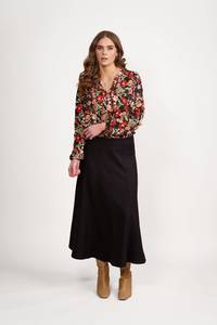Lower Body: Panelled Skirt - Black