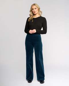 Pull On Pants: Loft Cord Pull On - Petrol