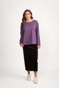 4477 Grape - Swing Top with Off Centre Split Detail