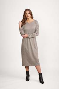 6109 Check - Long Sleeve Knit Dress