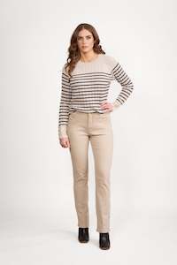 Jeans All: 9901 Oat Denim - Slim Leg Full Length Jean