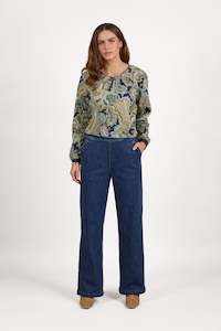 Jeans All: 5024 Dark Indigo - Wide Leg Full Length Pull-On