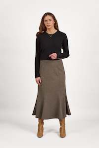 7055A Brentwood - Mid Length Fluted Skirt