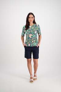 4329 Amazon - 3/4 Sleeve Round Neck Knit Top