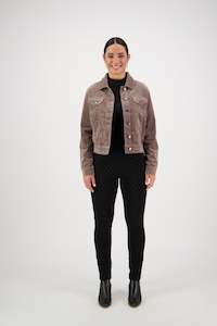 4051M Taupe - Pinwale Cord Denim Jacket