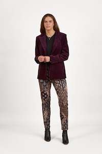 2063M Mulberry - Shaped Pinwale Cord Blazer