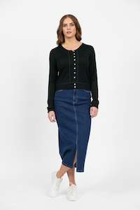 Merino All: 4147 Forest - 100% Merino Cropped Cardi