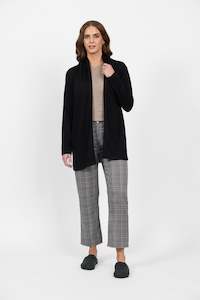 4469 Black - 100% Merino Relaxed Cardi