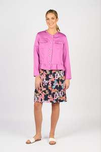 All Jackets: 2047N Frill Hem Jacket - Orchid
