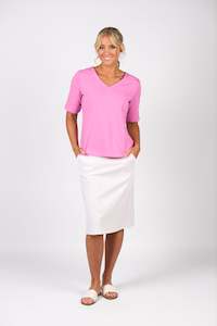 All Tops: 4264 V Neck Top - Orchid