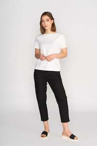 All Tops: 4489 Boat Neck Top - White