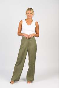 All Pull On Pants: 5017 Wide Leg Pant - Sage