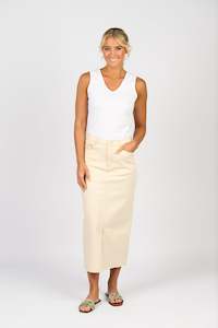 Best Sellers: Mid Length Skirt - Bone