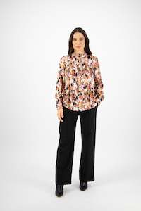 4408 Ruffle Neck Top - Sweet Sage