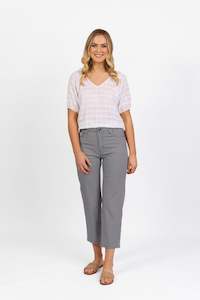Sale Button Up Pants: 5973LW Slim Leg 7/8 Pant - Nori