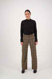 Sale Button Up Pants: Wide Leg Dress Pant - Britain