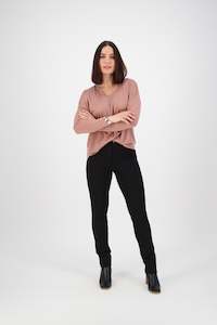 Sale Button Up Pants: Ponti Pant - Black