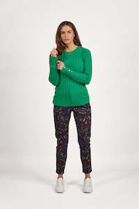 All Sweaters: 1071 Ribbed Knit Jumper - Jungle