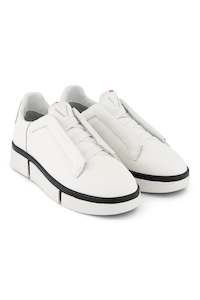 Footwear: VS-003 White/White - Laceless Sneaker