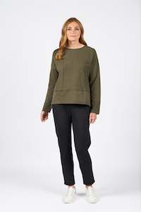 Tops Aw25: 4476 Long Sleeve Top - Olive