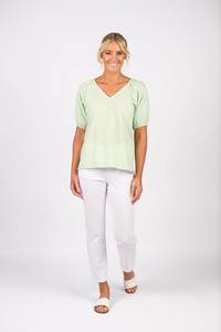 V-Neck Top - Mint