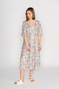 6119 V Neck Dress - Amalfi
