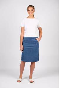 Spring Summer 25 Skirts: Pull-On Skirt - Blue Hue