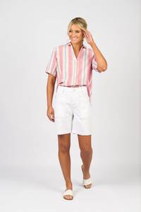Above Knee Short - White Denim