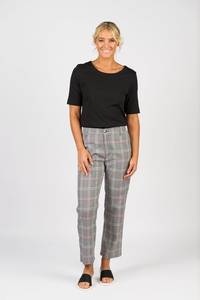 7/8 Pant with Fly - Multi Check