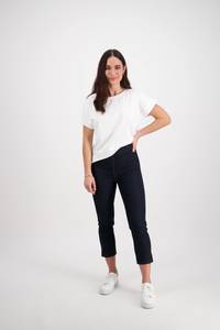 Pull On Pants: Harbour 7/8 Pant - Indigo Denim (Contrast Stitch)