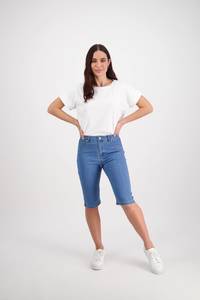 Shorts: Alfa Short - Light Denim (Contrast Stitch)