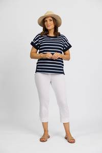 Crop Pc: Paris Crop Pant - White