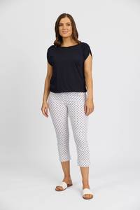 Crop Pc: Paris Printed Crop Pant - Spot