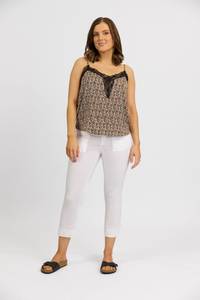 Crop Pc: Paris Tour Capri - White