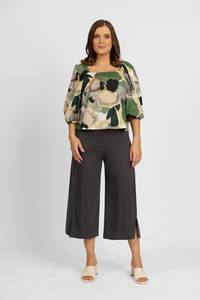 Paris Wide Leg Crop - Beluga