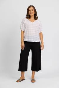 Crop Pc: Paris Wide Leg Crop - Black