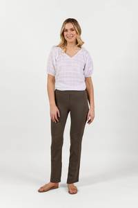 Paris Full Length Pant - Khaki