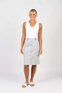 Spring Summer 25 Skirts: Orion Skirt - Ink/White Stripe